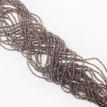 Srebrny obsydian kulka fasetowana 2mm