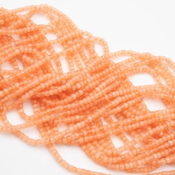 Kocie oko oponka fasetowana łososiowa 2x3mm