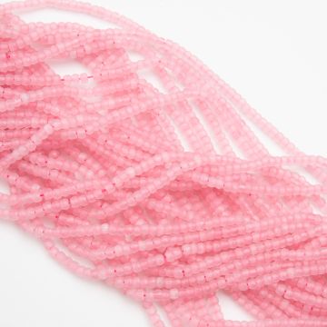 Kocie oko oponka fasetowana różowa 2x3mm