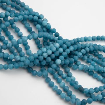 Agat niebieski kulka matowa 6,5mm