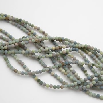 Agat zielony kulka matowa 4,5mm