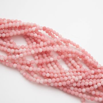 Agat matowy róż pastelowy 4,5mm