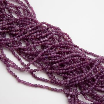 Agat lawenda kulka fasetowana 3,5mm