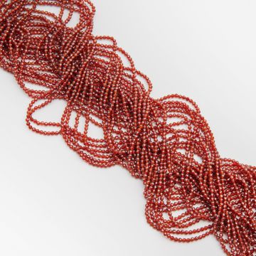 Granat  kulka fasetowana 2,5mm