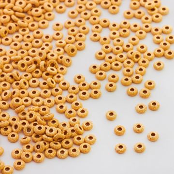 Srebrne donaty diamentowe AG925 pozłacane 3,5mm