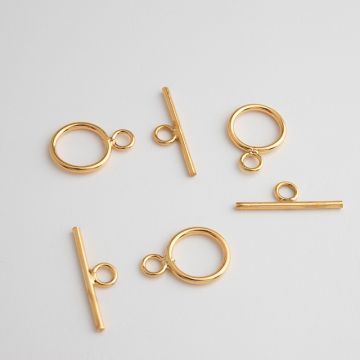 Srebrne zapięcie toggle gładkie AG925 12mm