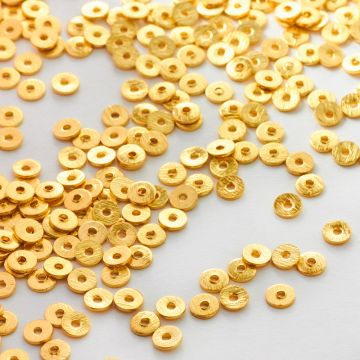 Srebrna przekładka kółko pozłacana AG925 4mm