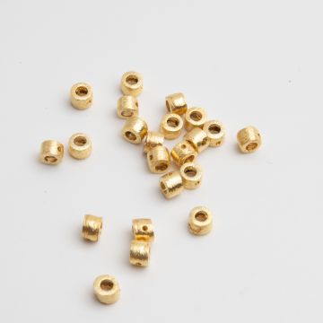 Srebrny koralik kółko wycięte AG925 pozłacane 5mm