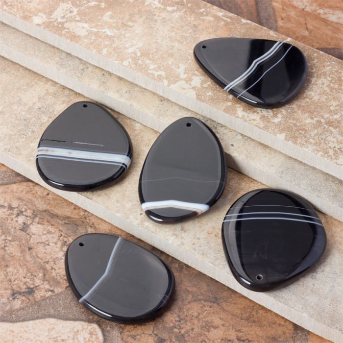 Sardonyks zawieszka drop 56.5x43mm