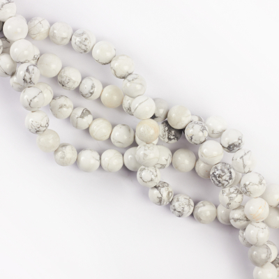 Howlit biały kulka gładka 10mm