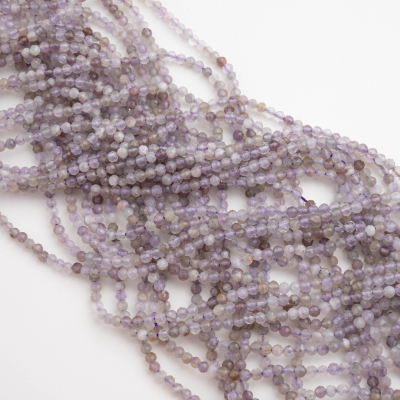 Ametyst kulka fasetowana 2,5mm