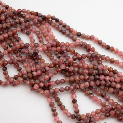 Rodonit kulka fasetowana 4mm