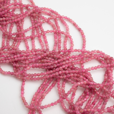 Turmalin rubinowy kulka fasetowana 2mm