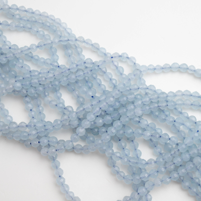 Akwamaryn kulka fasetowana 4mm