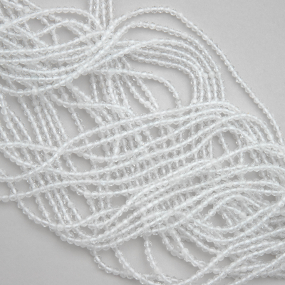 Topaz biały kulka fasetowana 2,5mm