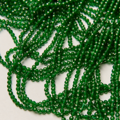 Jadeit butelkowy kulka fasetowana 3mm