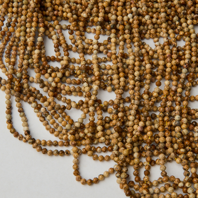 Jaspis krajobrazowy kulka fasetowana 3mm