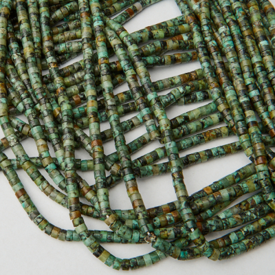 Turkus afrykański krążek gładki 4x2mm