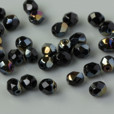 Fire Polish Twilight - Jet (W23980) 4mm