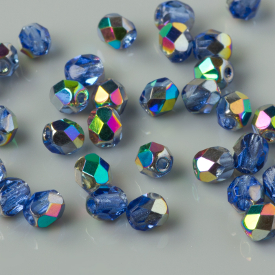 Fire Polish Vitral - Sapphire (V30030) 4mm