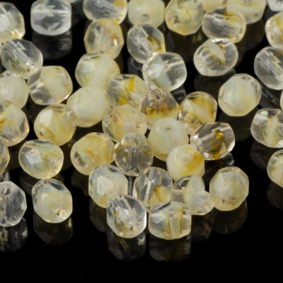 Fire Polish Crystal/Milky Lt. Topaz (16018) 4mm