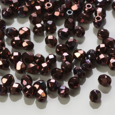 Fire Polish Luster - Metallic Amethyst (LE23980) 3mm