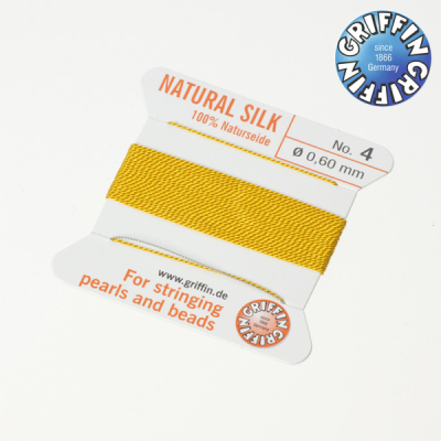 Nici jedwabne z igłą amber 0,6mm