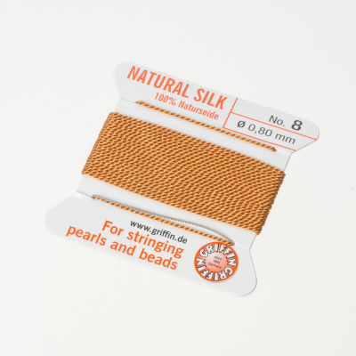 Nici jedwabne z igłą cornelian 0,8mm