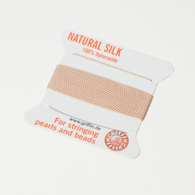 Nici jedwabne z igłą light pink 0,5mm