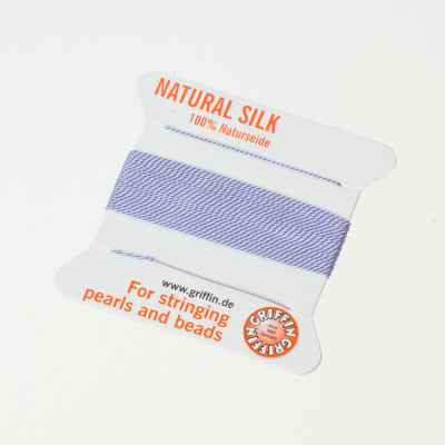 Nici jedwabne z igłą lilac 0,5 mm