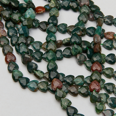 Agat indyjski serce fasetowane 8mm