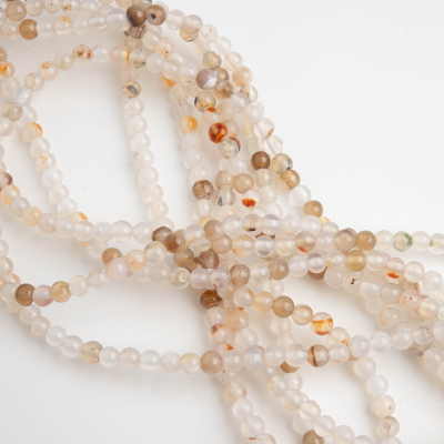 Agat kulka gładka przydymiona 4mm