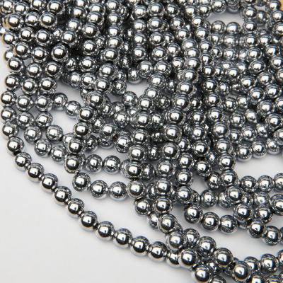 Hematyt platerowany kulka gładka silver 9,5mm