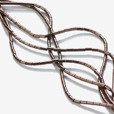 Hematyt platerowany walec bronze 4x2mm