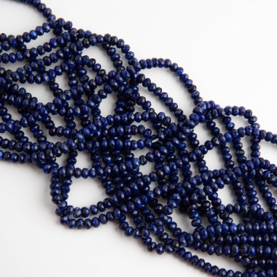 Agat oponka fasetowana morska głębia 3x4,5mm