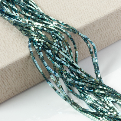 Hematyt platerowany kostka emerald 2x2mm