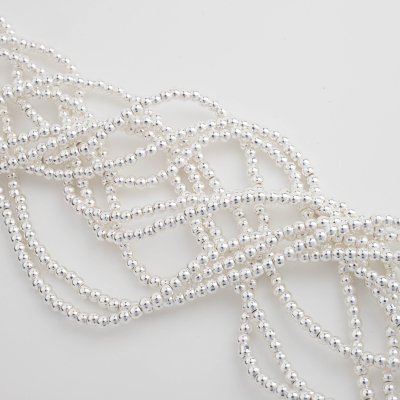 Hematyt platerowany kulka gładka light silver 3mm