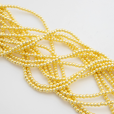 Hematyt platerowany kulka gładka light gold 3,5mm