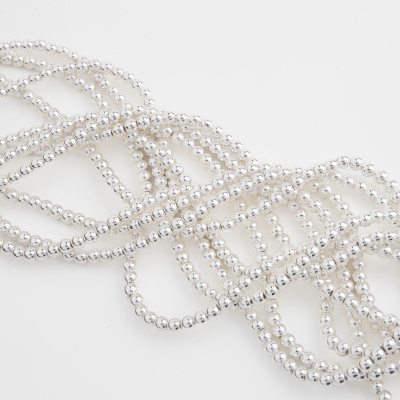 Hematyt platerowany kulka gładka light silver 4mm Hematyt platerowany kulka gładka light silver 4mm