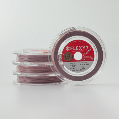 Flexy linka japońska siedmiostrunowa powlekana jasno różowa 0,5mm