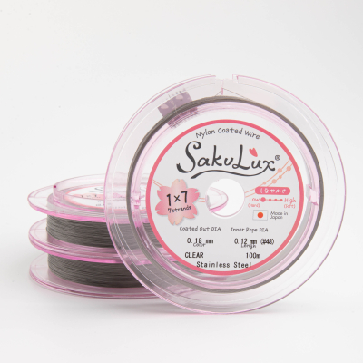 SakuLux linka japońska siedmiostrunowa powlekana transparentna 0,18mm