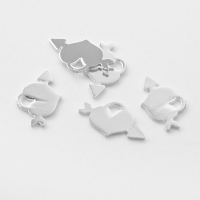 Srebrna zawieszka serce przebite strzałą AG925 5,5mm