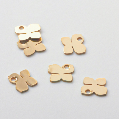 Srebrna zawieszka motyl AG925 pozłacana 5,5mm