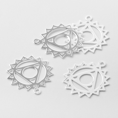 Srebrna zawieszka symbol czakry gardła AG925 22mm