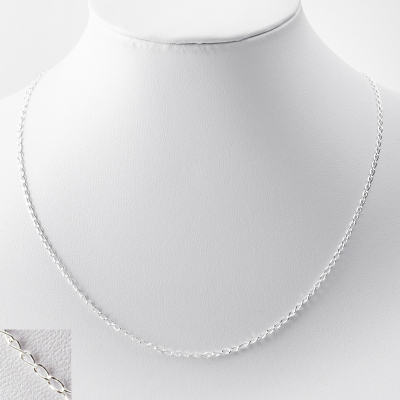 Srebrny łańcuszek rombo podłużny diamentowany z zapięciem AG925 45cm