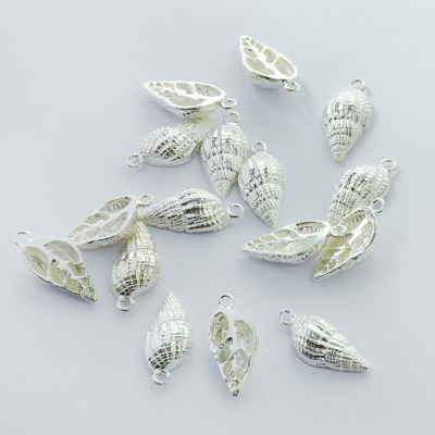 Srebrna zawieszka muszelka podłużna AG925 18,5mm