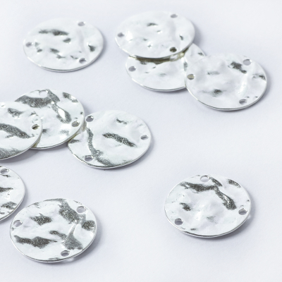 Srebrna zawieszka kółko pomarszczone AG925 srebrny 17,5mm