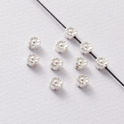 Srebrna przekładka koralik stokrotka mini AG925 5.5mm