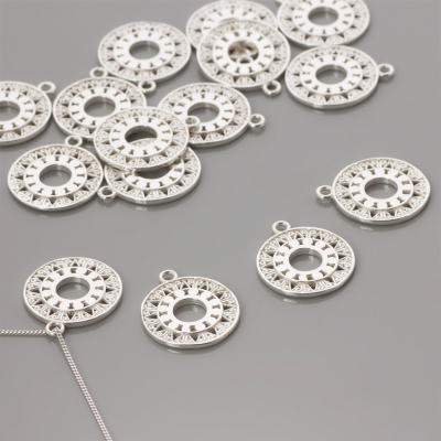 Srebrna zawieszka koło czasu 14,5mm AG925