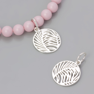 Srebrna zawieszka liśc palmowy 15mm, AG925